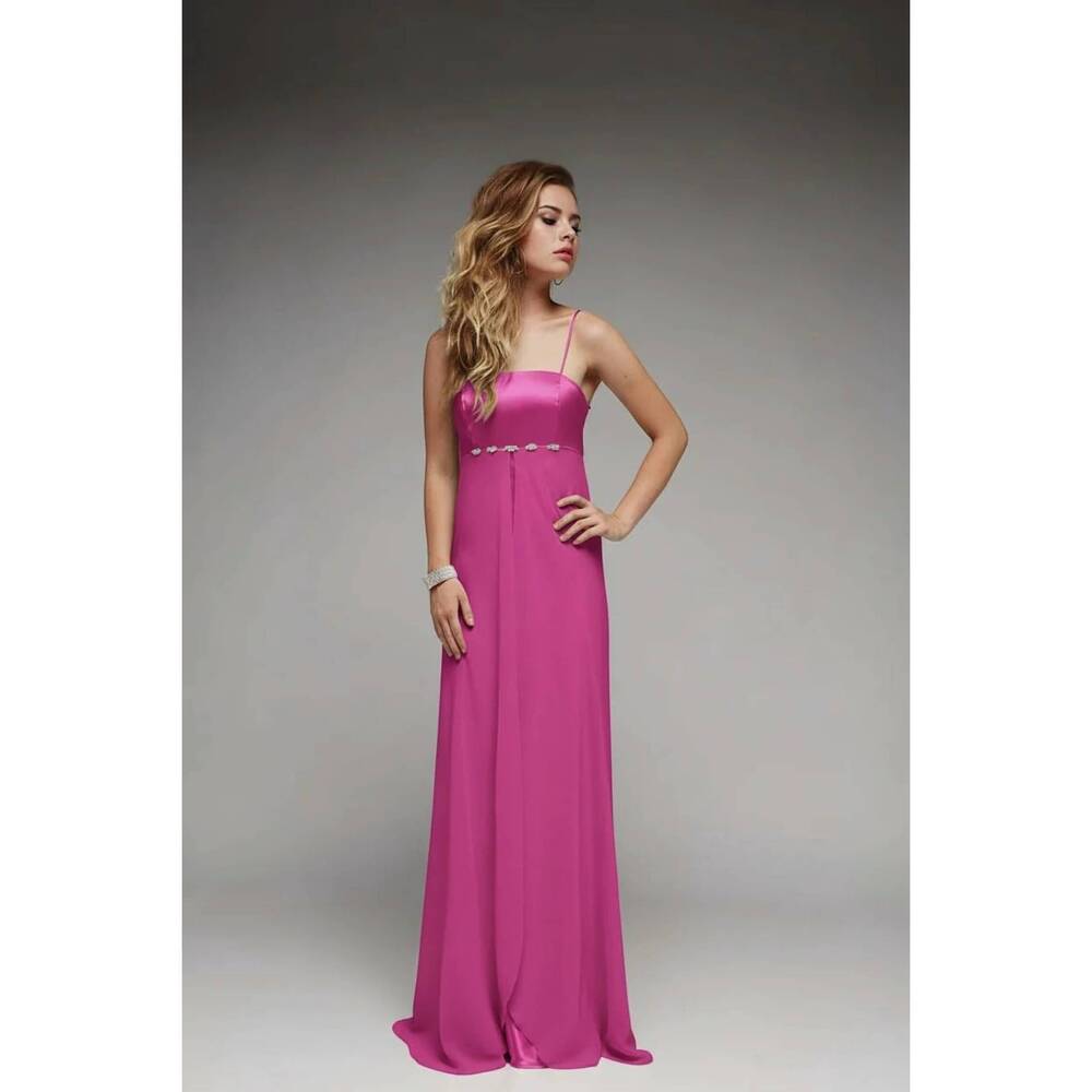 NEW LAST DRESS silken symphony gown in fuchsia